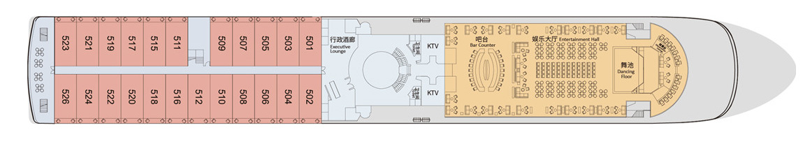 长江神话号游轮第5层甲板图片
