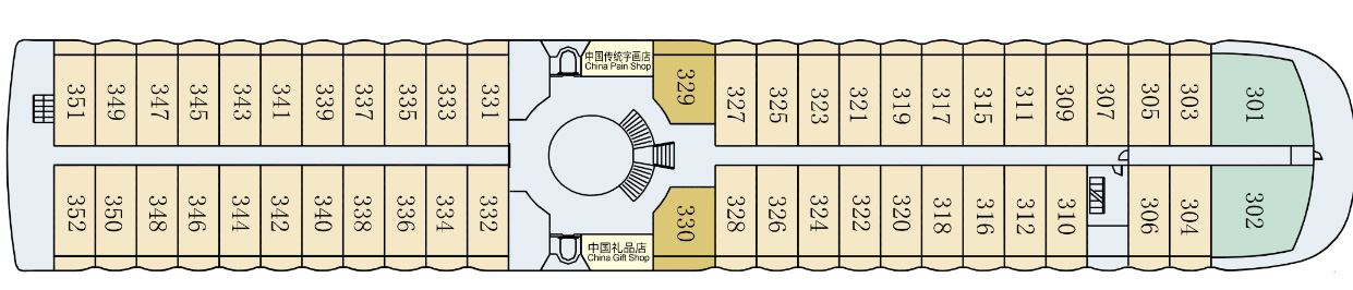 长江发现号游轮第3层甲板图片