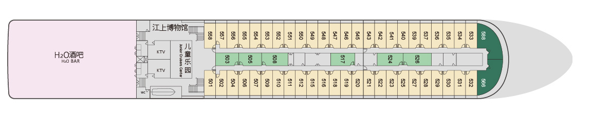 世纪绿洲号游轮第5层甲板图片