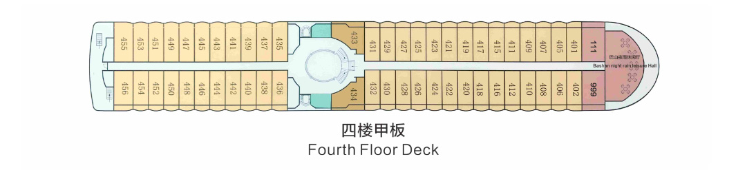 长江印象游轮第4层甲板图片