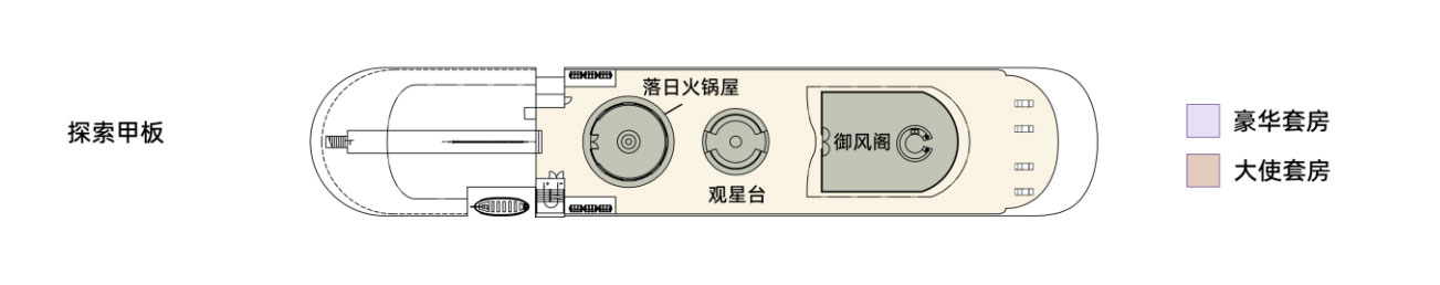长江探索游轮第6层甲板图片