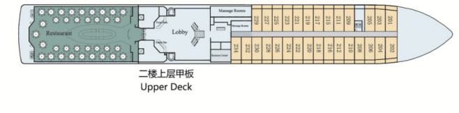 星际领航号游轮二楼上层甲板