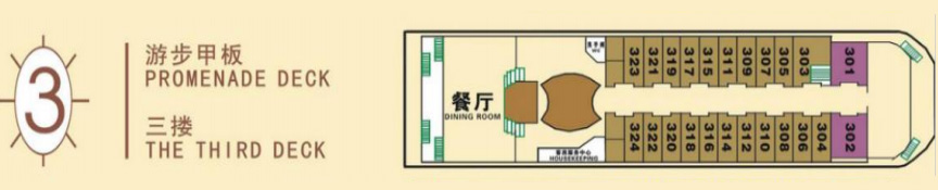 总统2号游轮第3层甲板图片