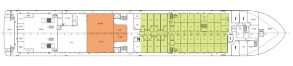 华夏二号游轮第1层甲板图片