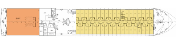 华夏二号游轮第2层甲板图片