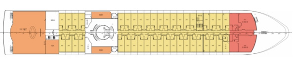 华夏二号游轮第3层甲板图片